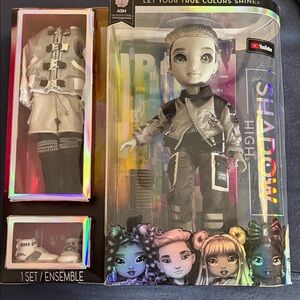 Shadow High Doll with Outfit Set - Silver and Black